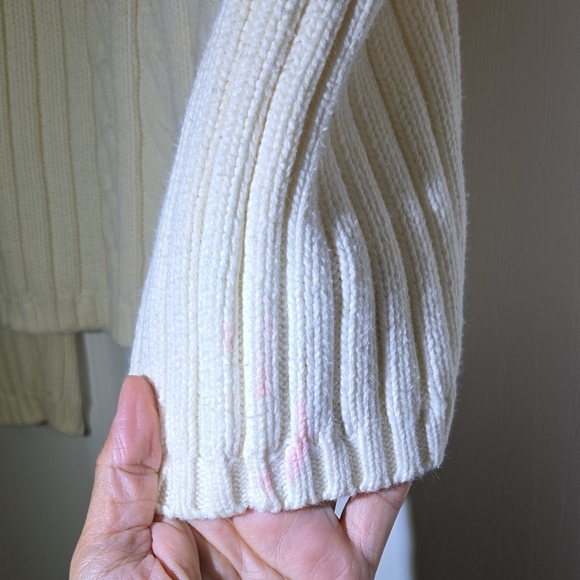 Marsh Landing Cream Cable Knit Turtleneck Sweater - Picture 5 of 5